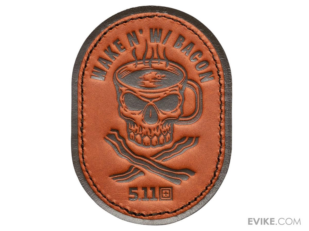 5.11 Tactical Wake N' With Bacon Faux Leather Morale Patch