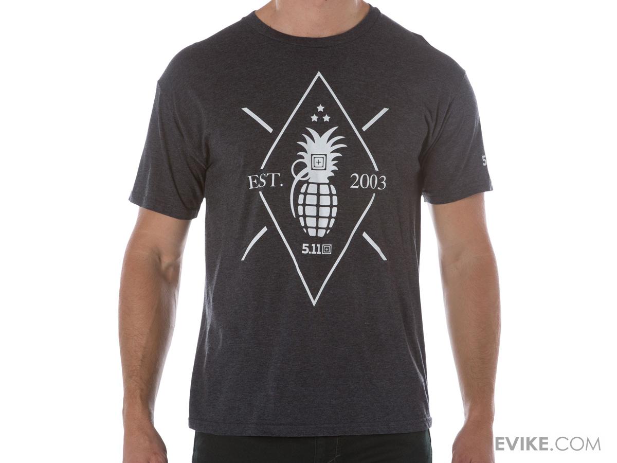 5.11 Tactical "Pineapple Grenade" Graphic Tee (Color Charcoal Heather