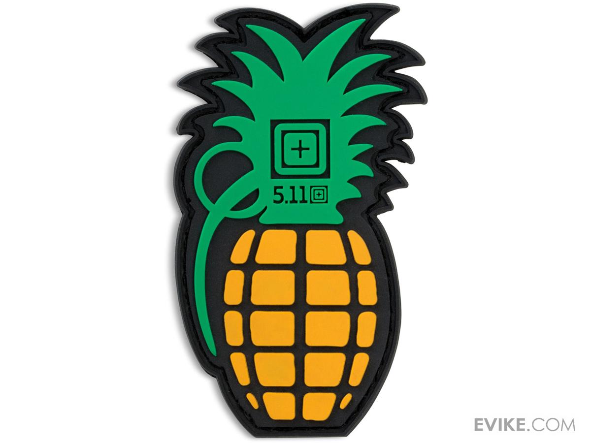 5.11 Tactical "Pineapple Grenade" PVC Morale Patch (Color Gold), Tactical Gear/Apparel, Patches
