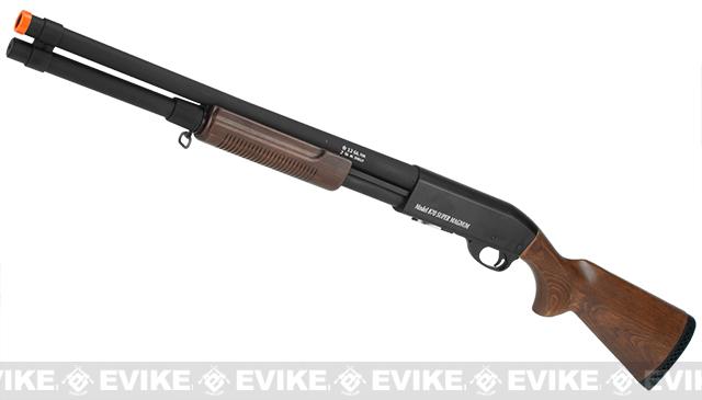 S&T M870 Type Full Metal Airsoft Training Shotgun (Version: Standard / Black / Wood Stock)