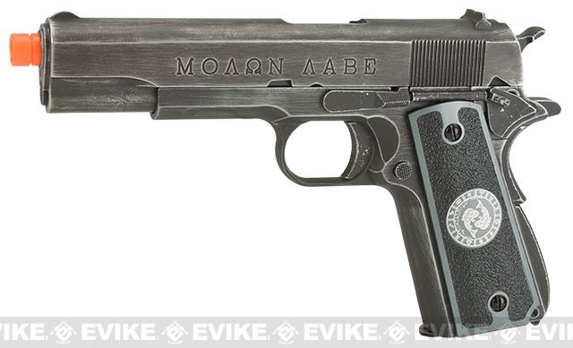 Evike.com Nostradamus Custom Armorer Works Molon Labe Gas Blowback Airsoft Pistol with Angel Custom Tac-Glove Grips (Sign: Pisces)