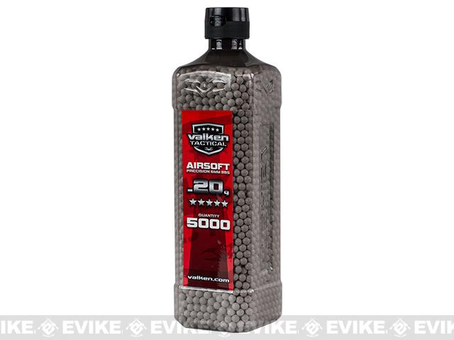 Valken Tactical Precision Accelerate 6mm Airsoft BBs (Weight: .20g / 5000 Rounds / White)