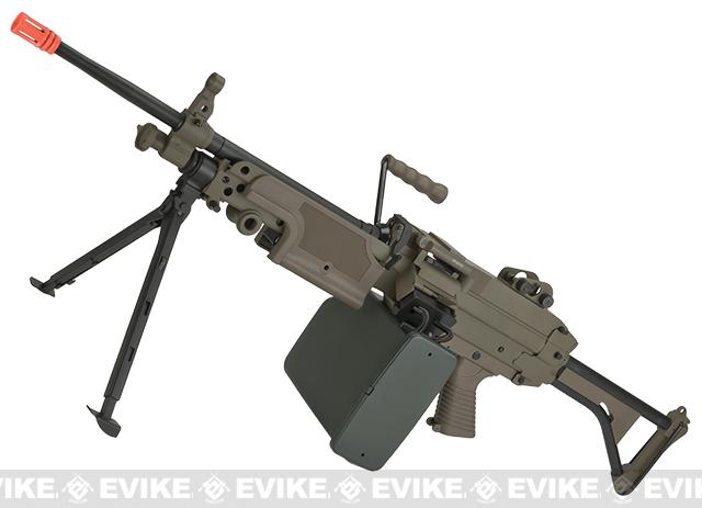 A&K / Cybergun FN Licensed M249 MINIMI SAW Machine Gun w/ Metal Receiver (Model: MK I / Dark Earth)