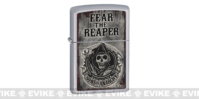 Zippo Classic Lighter Branded Series (Model: Fear the Reaper / Satin Chrome)