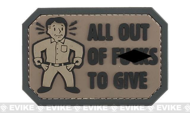 Mil-Spec Monkey All Out of F's PVC Morale Patch (Color: Dark ACU)