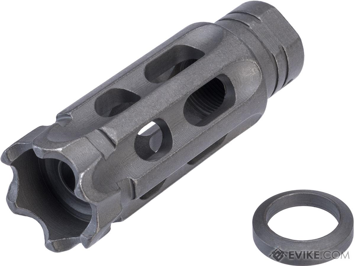 5KU 14mm Negative Mini Breacher Muzzle Break for Airsoft Rifles