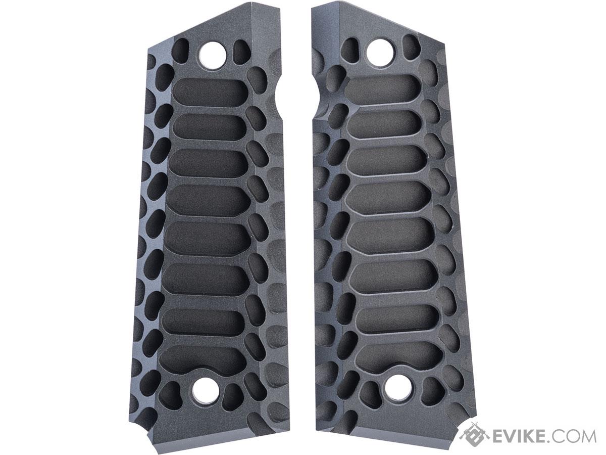 5KU Aluminum Grip Panel for TM 1911 Series GBB Pistols (Style: Cobra / Black)