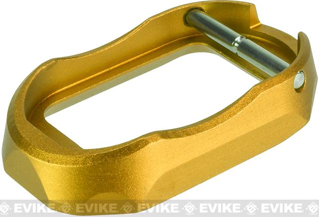 5KU CNC Machined Aluminum Spy Style Mag Well for Tokyo Marui Hi-Capa GBB Airsoft Pistols (Color: Gold)