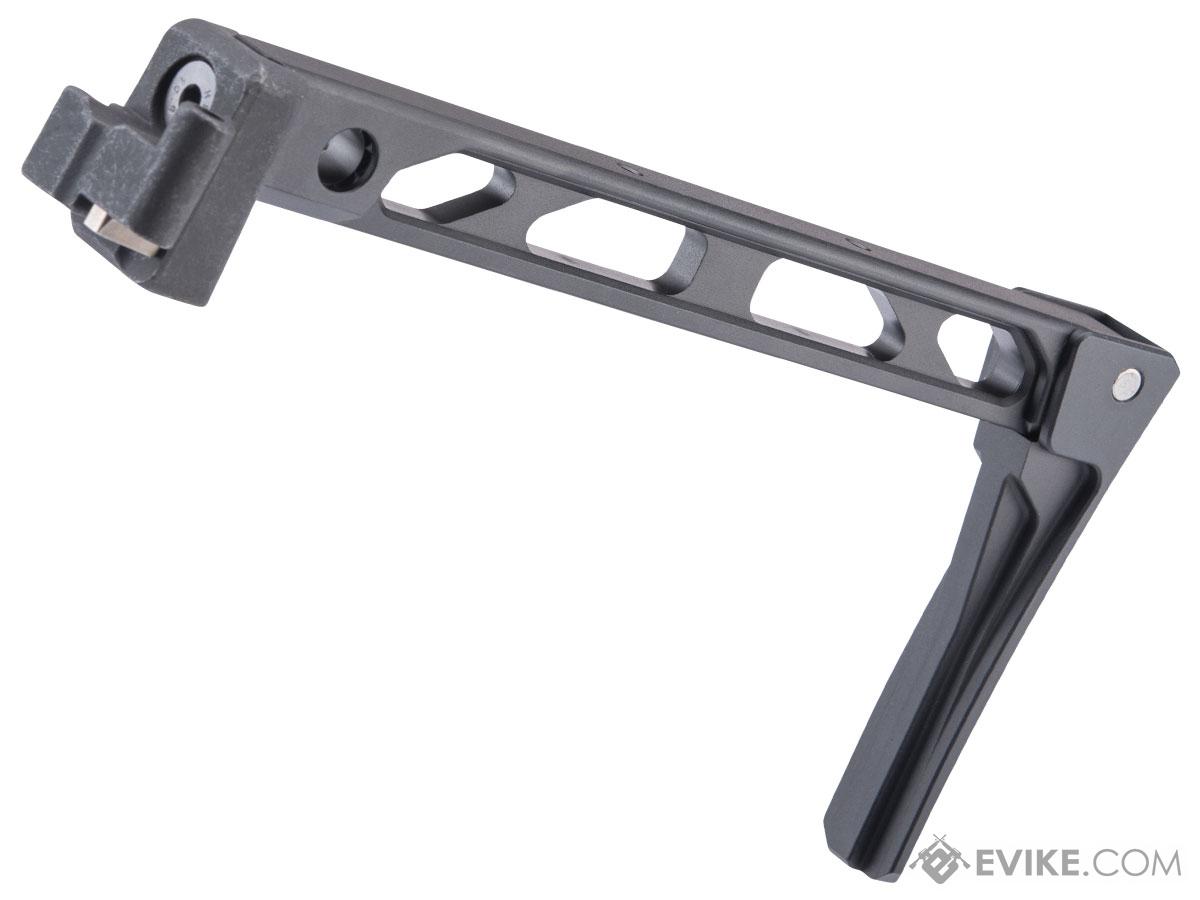 5KU Skeletonized Folding Stock for AK Series Airsoft (Model: Flat Frame / Hinged Adapter / Folding Buttplate)