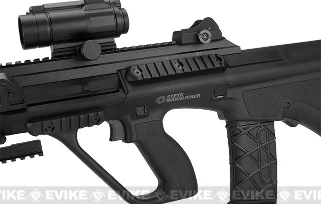 ASG Proline Licensed Steyr AUG A3 XS Commando Airsoft AEG Rifle (Color: Black), Airsoft Guns ...