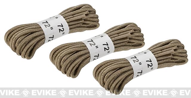 Rothco 72 Nylon Boot Laces (Color: Tan / 3 Pack)