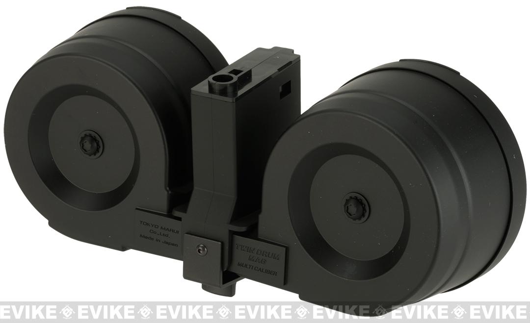 Pre-Order ETA June 2024 Tokyo Marui 1200 Round Twin Drum Magazine for M4 Series Airsoft AEGs