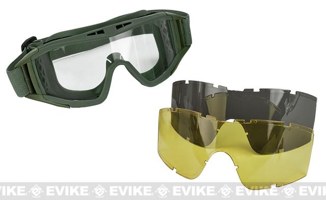 Valken VTAC Tango Tactical Goggles 3-Lens Set (Color: OD Green)