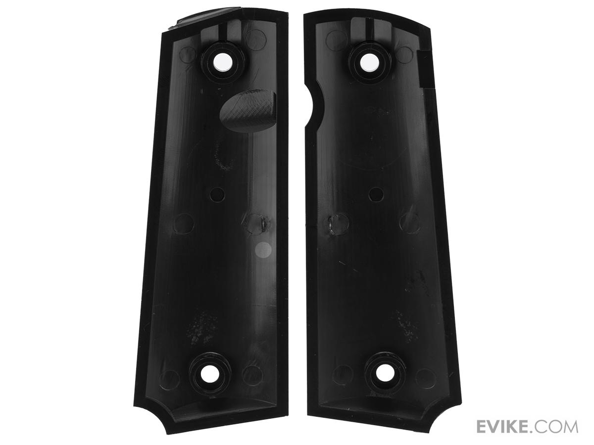 Custom Black & Gold Metal Grips For Colt 1911 Full Size - Replacement Grip Panels