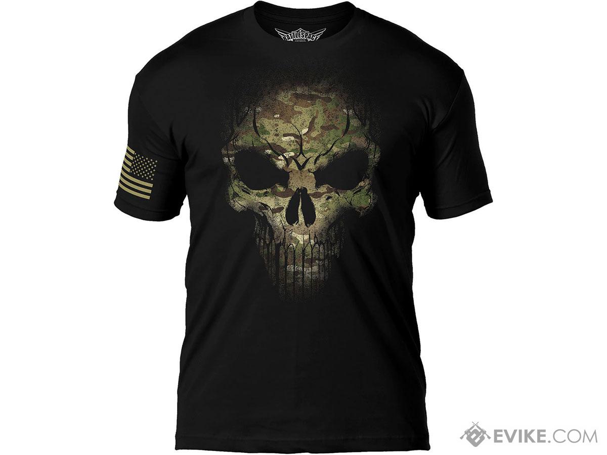 7.62 Designs Skull Battlespace Premium Men's Patriotic T-Shirt (Size: Camo Print / Medium)