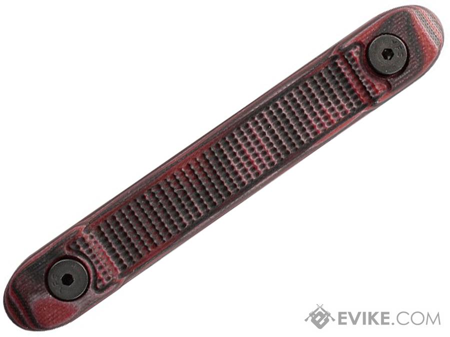 Hogue KeyMod G10 Rail Cover with Mini Piranha Texture (Color: Red Lava)