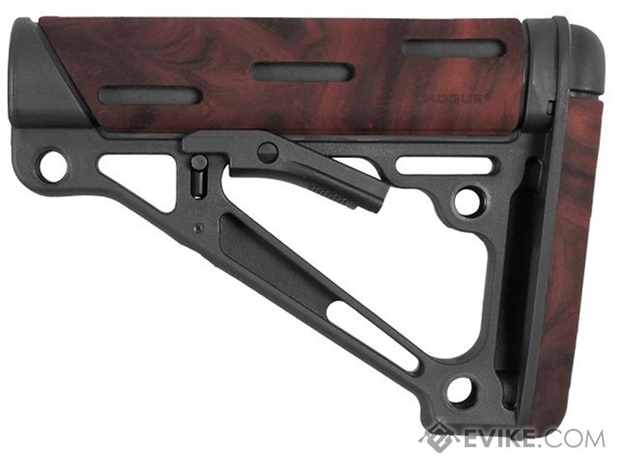 Hogue AR-15/M-16 OverMolded Collapsible Buttstock for Mil-Spec Buffer Tube (Color: Red Lava)