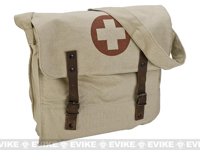 Rothco Vintage Canvas Medic Bag - Khaki (Medic Cross)