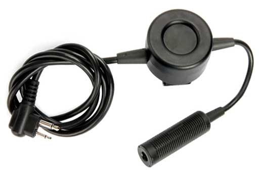 Z-Tactical TCI Style Tactical PTT Military Standard Version with Headset Adapter (Connector: Motorola 2-Pin)