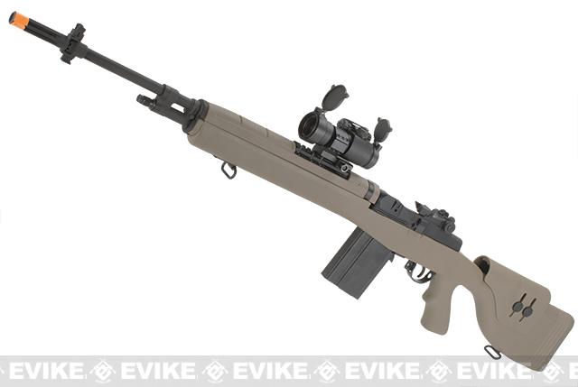 G&P M14 DMR Custom Airsoft AEG Sniper Rifle w/ Red Dot Scope (Package: Desert / Add Battery + Charger)