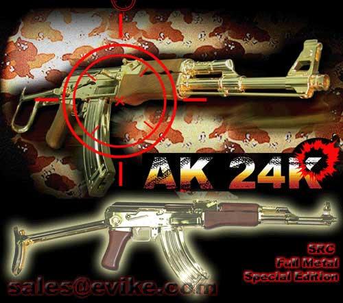 G G Limited Edition Gold Plated Gkm Airsoft Ebb Aeg Rifle W Real Wood Furniture Airsoft Guns Airsoft Electric Rifles Evike Com Airsoft Superstore