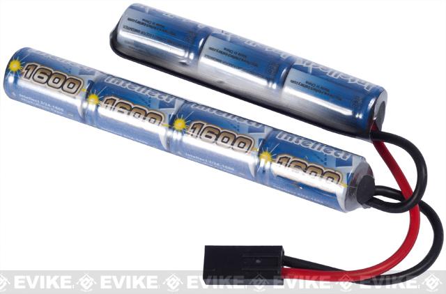 Intellect NiMH Battery for Airsoft AEGs with Small Tamiya Connector (Size: 8.4V 1600mAh)