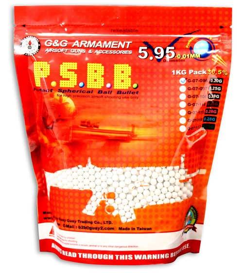 G&G High Grade 6mm Airsoft BB (Weight .20g / 5000 Rounds / White