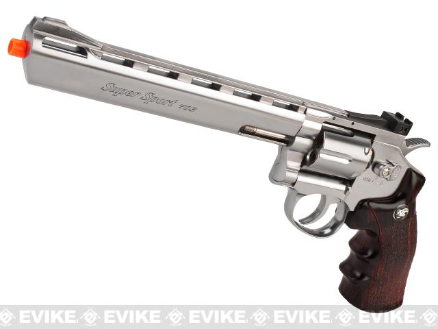 WG CO2 Full Metal High Power Airsoft 6mm Magnum Gas Revolver (Length: 8 / Chrome)