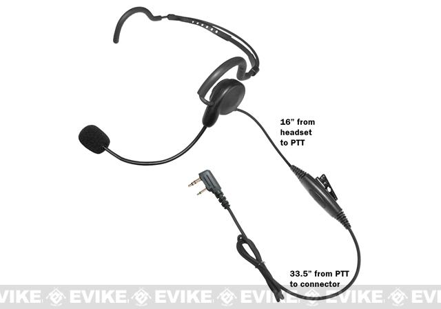 Code Red Headsets Close Quarters Boom Headset w/ PTT (Connector: Kenwood 2-Pin)