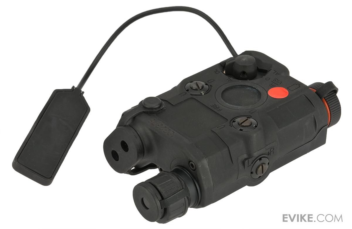 FMA PEQ15 Style Airsoft LED Illuminator & Laser Combo (Color: Black)