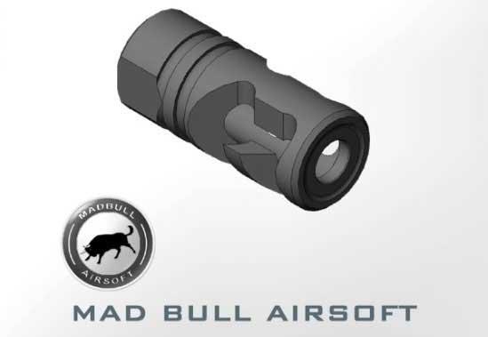 Mad Bull DNTC Compensator Black 14mm CCW Flashhider for A.E.G.