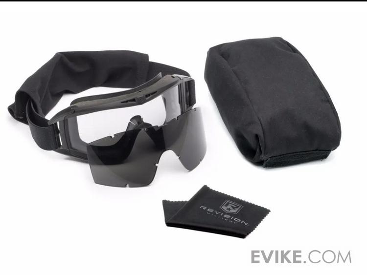 Revision Asian Fit Tactical Locust Goggles (Color: Black w/ Smoke Lens)