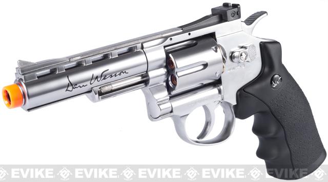ASG Licensed Dan Wesson WG CO2 Full Metal  High Power Airsoft 6mm Magnum Gas Revolver (Color: Silver / 4)