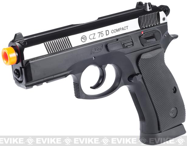 z ASG Licensed CZ75D Compact CO2 Airsoft Gas Blowback Hand Gun - Dual Tone