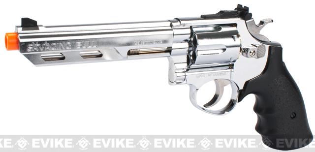 HFC 6 Bull Barrel Savage Bull Full Size Arisoft Gas Revolver (Color: Chrome)