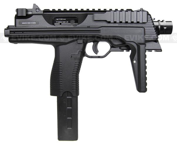 KWA KMP9 Gas Blowback Airsoft Submachine Gun (Color: Black w/ Rail)