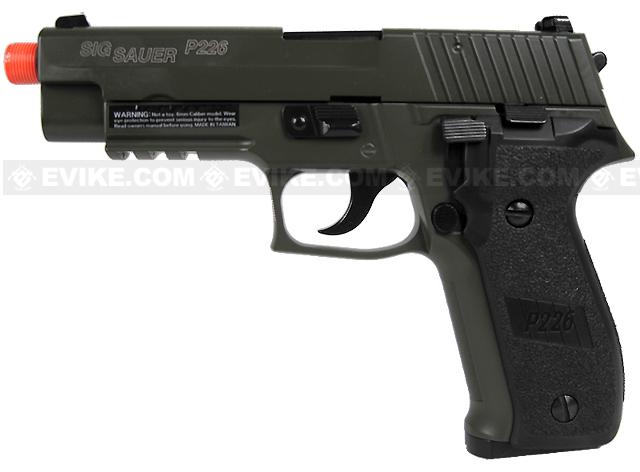 z SoftAir Sig Sauer Licensed KJW P226 Full Metal Airsoft Gas Blowback with  Threaded Barrel (OD Green), Airsoft Guns, Gas Airsoft Pistols -   Airsoft Superstore