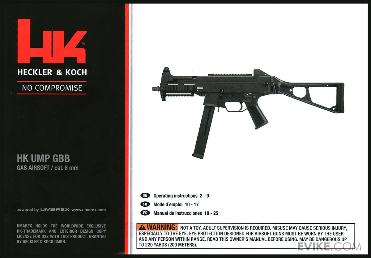 FREE DOWNLOAD Umarex H&K UMP Airsoft GBB Instruction / User Manual