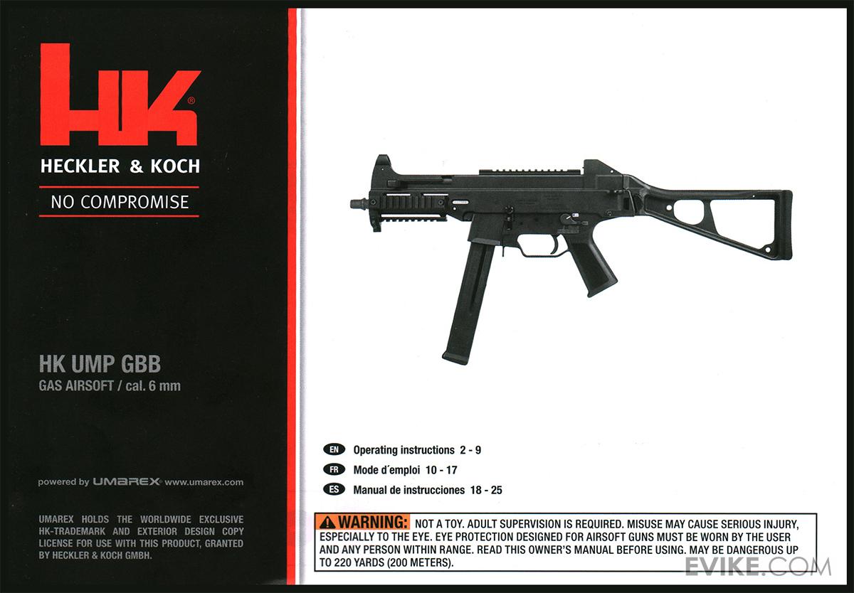 FREE DOWNLOAD -  Umarex H&K UMP Airsoft GBB Instruction / User Manual