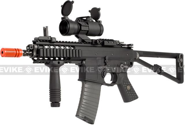 WE PDW Airsoft Gas Blowback Rifle (Color: Black / Compact / 2 Mag Package Deal)