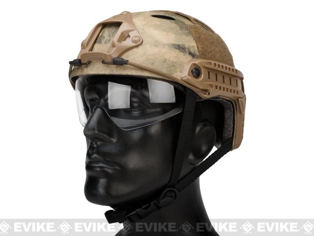 Matrix Basic PJ Type Tactical Airsoft Bump Helmet w/ Flip-down Visor (Color: Arid Foliage)