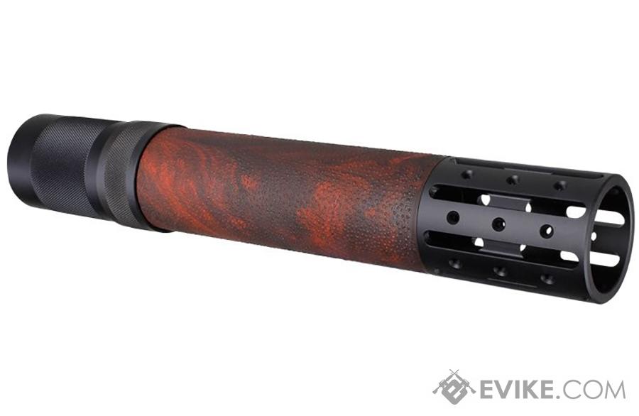 Hogue AR-15/M-16 Rifle Length Free Float Forend with OverMolded Gripping Area (Color: Red Lava)