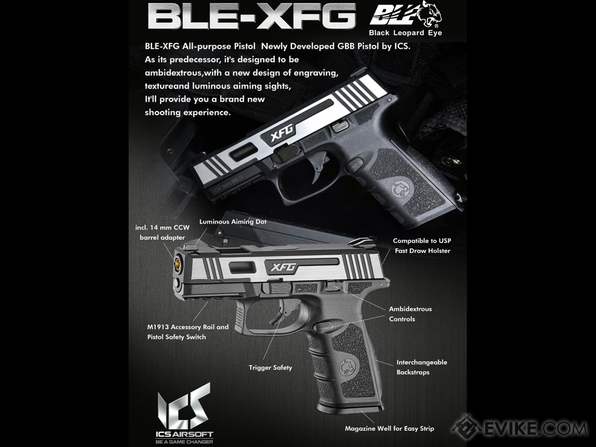 ICS BLEXFG Ambidextrous Airsoft Gas Blowback Pistol (Color Black