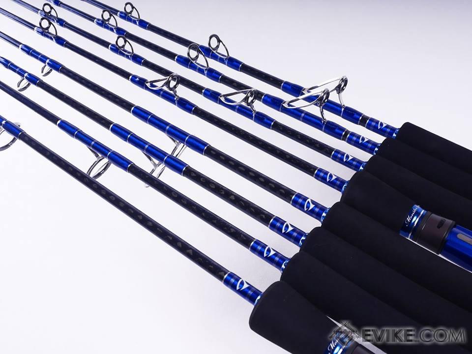 Ultimate Jigging aluminum custom rod building set Blue/Silver for Big Game Rod 