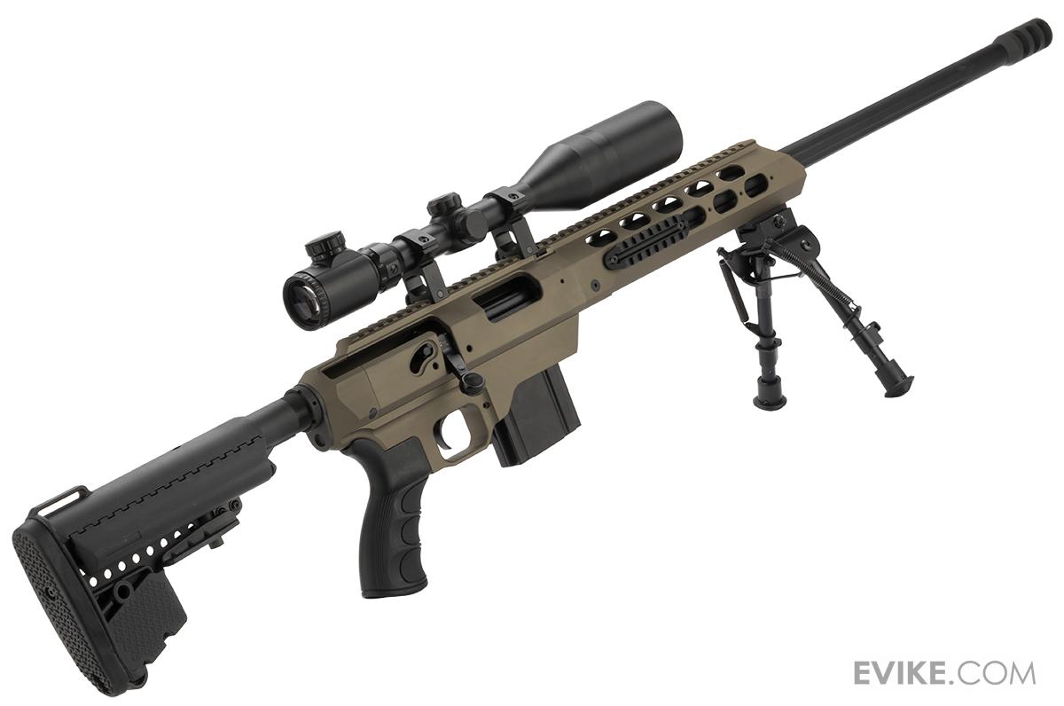 King Arms MDT TAC21 Gas Powered Airsoft Sniper Rifle (Color: Dark Earth ...