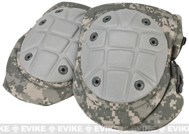 King Arms Warrior Advanced Tactical QD Knee Pads (Color: ACU / Army Camouflage)