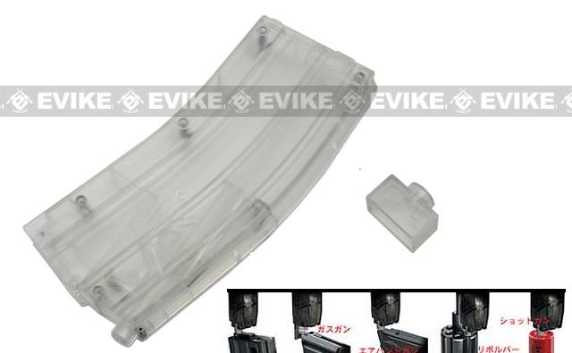 M4 Magazine Shaped 500rd BB Speed Loader - Transparent Clear