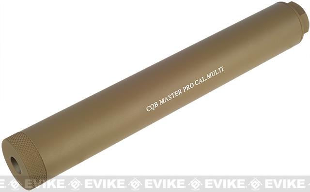 CQB Master Airsoft Pro Barrel Extension / Mock Suppressor System (Color: Dark Earth / 220mm)