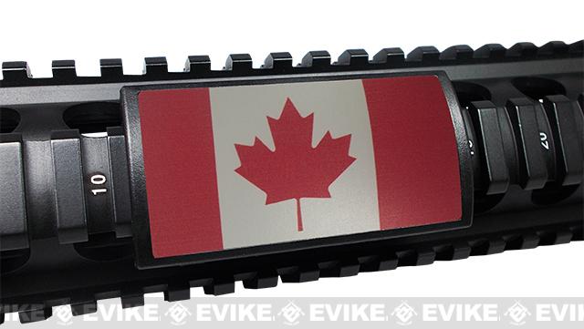 Custom Gun Rails Large Laser Engraved Aluminum Rail Cover (Model: Canadian Flag / 20mm Picatinny Rail Version)