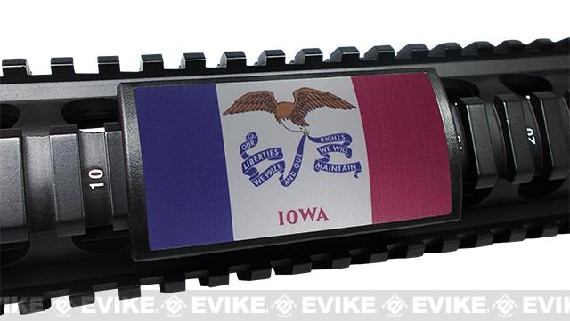 Custom Gun Rails Large State Flag Aluminum Rail Cover (State: Iowa)